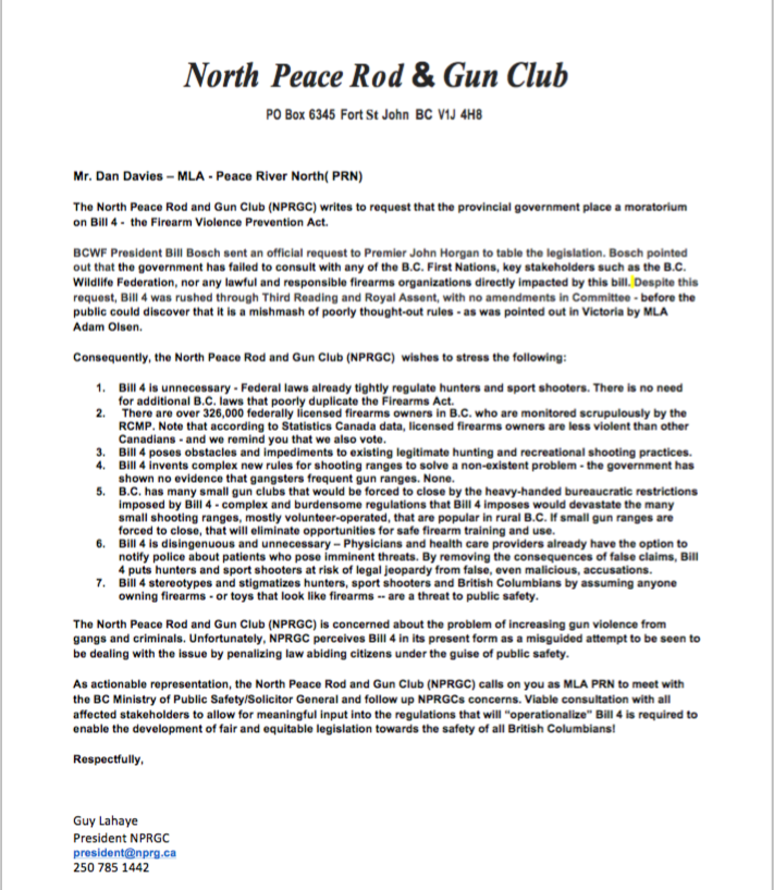 BILL 4 – 2021: FIREARM VIOLENCE PREVENTION ACT
